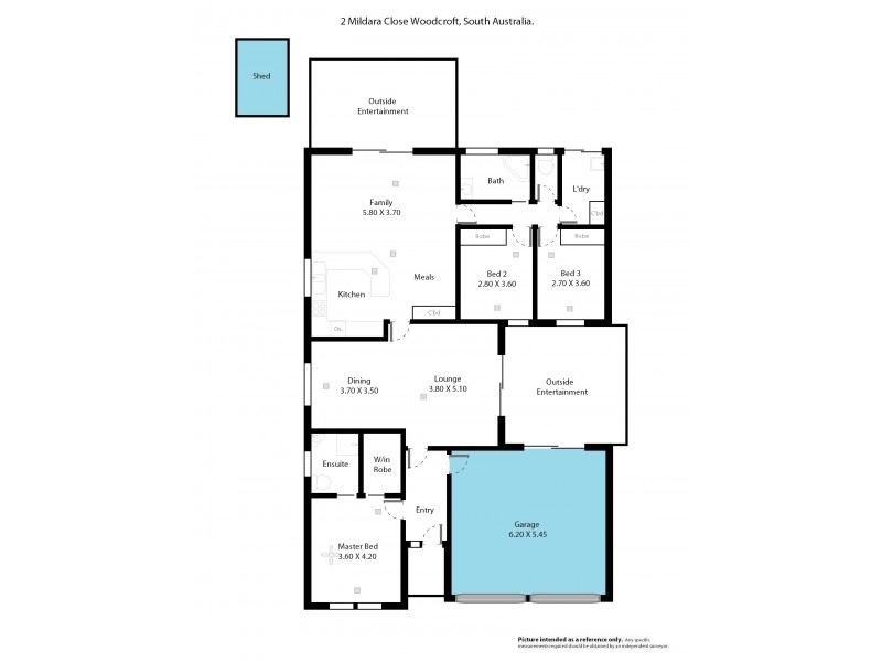 2 Mildara Close, Woodcroft SA 5162 Floorplan