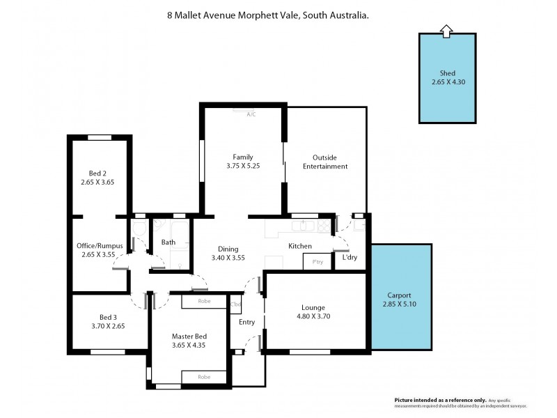 8 Mallett Avenue, Morphett Vale SA 5162 Floorplan