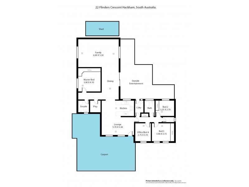 22 Flinders Crescent, Hackham SA 5163 Floorplan