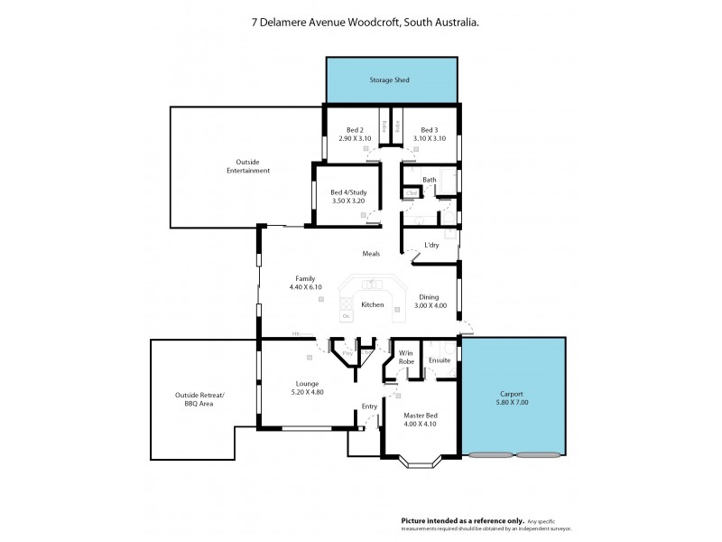 7 Delamere Avenue, Woodcroft SA 5162 Floorplan