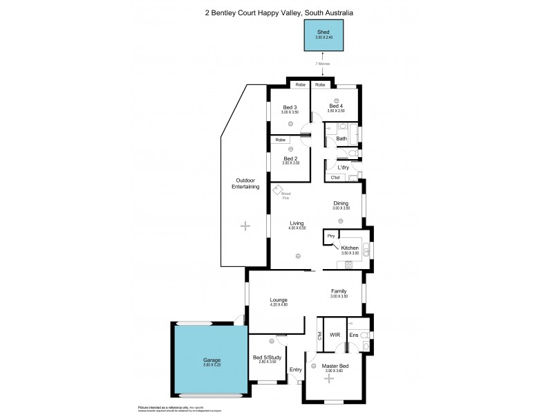 2 Bentley Court, Happy Valley SA 5159 Floorplan