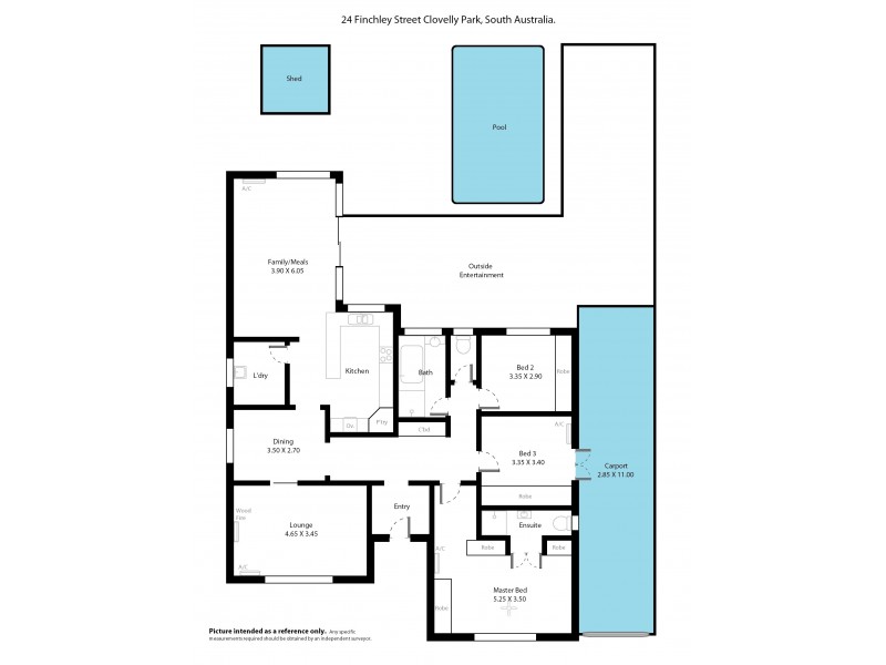 24 Finchley Street, Clovelly Park SA 5042 Floorplan