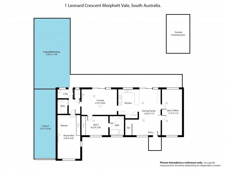 1 Leonard Crescent, Morphett Vale SA 5162 Floorplan