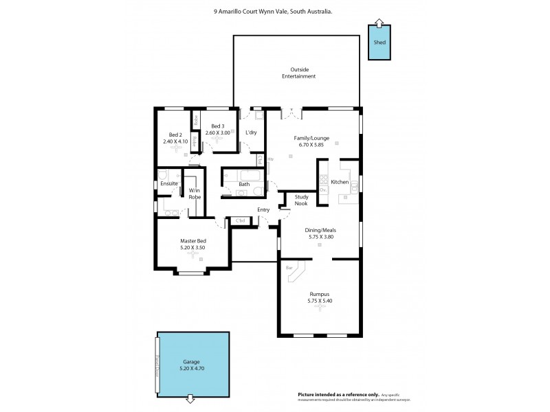 9 Amarillo Court, Wynn Vale SA 5127 Floorplan