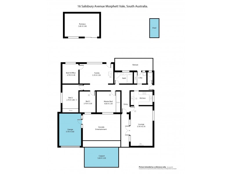 16 Salisbury Avenue, Morphett Vale SA 5162 Floorplan