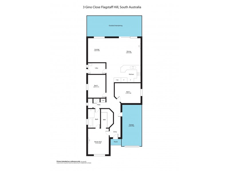 3 Gino Close, Flagstaff Hill SA 5159 Floorplan