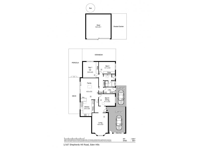 1/167 Shepherds Hill Rd, Eden Hills SA 5050 Floorplan