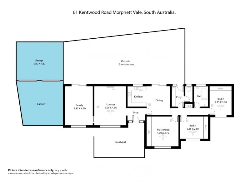61 Kentwood Road, Morphett Vale SA 5162 Floorplan