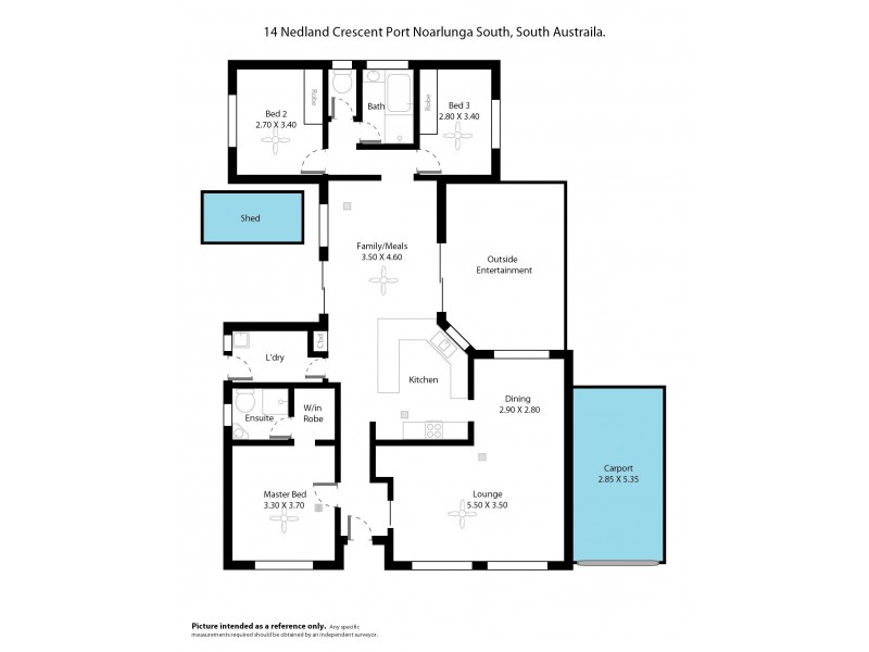 14 Nedland Crescent, Port Noarlunga South SA 5167 Floorplan