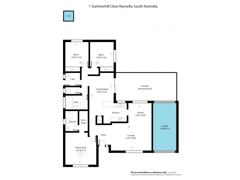 1 Summerhill Close, Reynella SA 5161 Floorplan