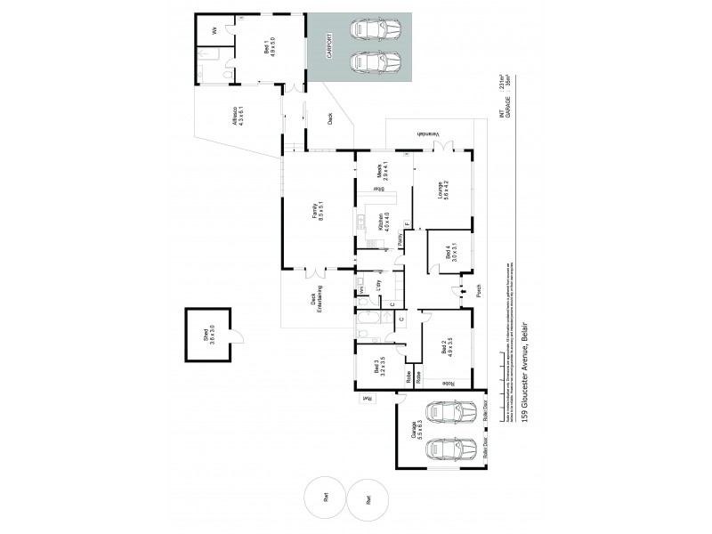 159 Gloucester Avenue, Belair SA 5052 Floorplan