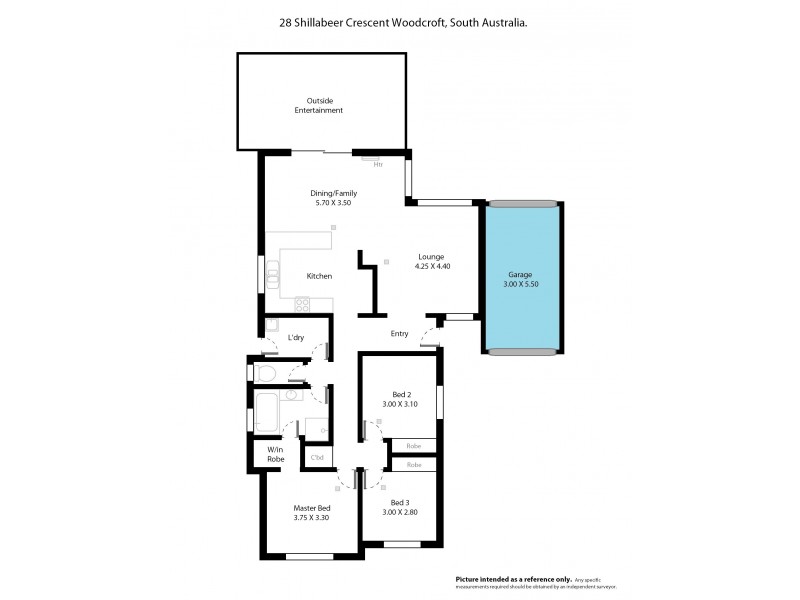 28 Shillabeer Crescent, Woodcroft SA 5162 Floorplan