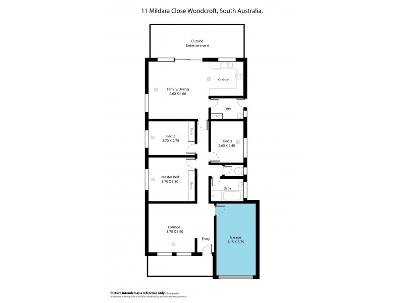 11 Mildara Close, Woodcroft SA 5162 Floorplan