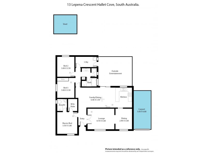 13 Lepena Crescent, Hallett Cove SA 5158 Floorplan
