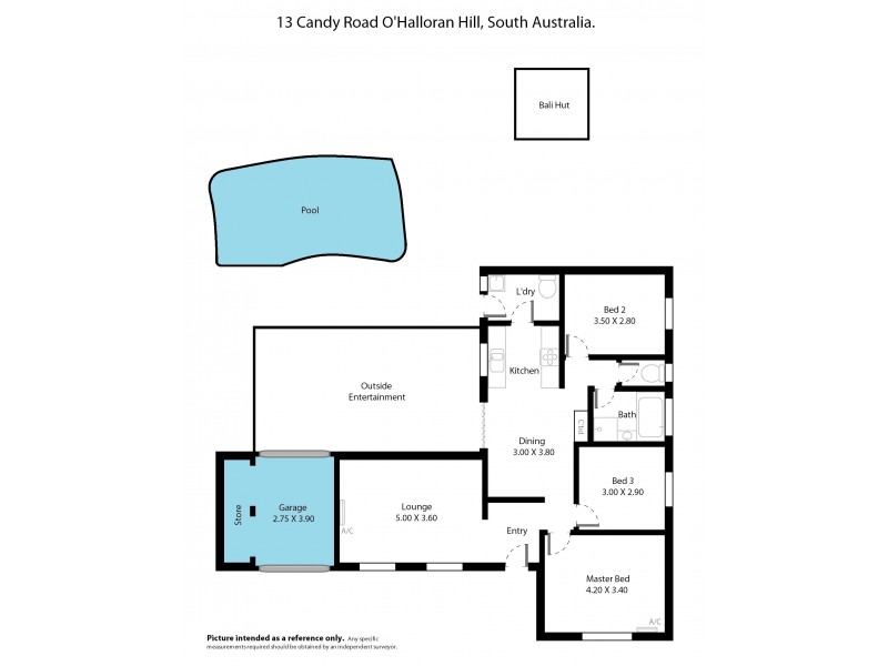 13 Candy Road, O’halloran Hill SA 5158 Floorplan