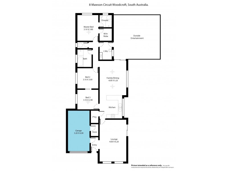 8 Mawson Circuit, Woodcroft SA 5162 Floorplan