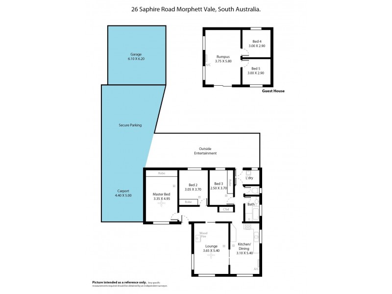 26 Saphire Road, Morphett Vale SA 5162 Floorplan