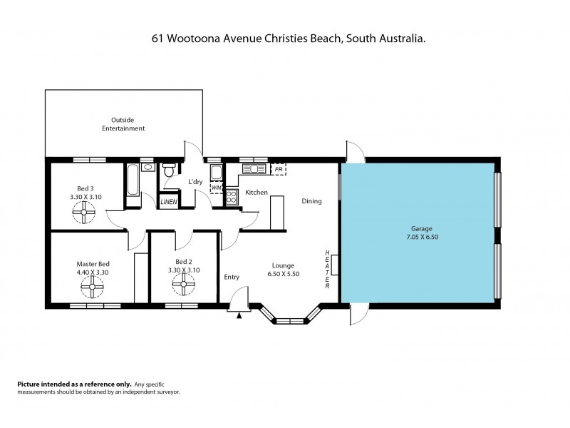 61 Wootoona Avenue, Christies Beach SA 5165 Floorplan