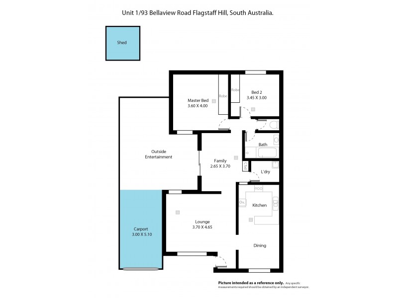1/93 Bellaview Rd, Flagstaff Hill SA 5159 Floorplan