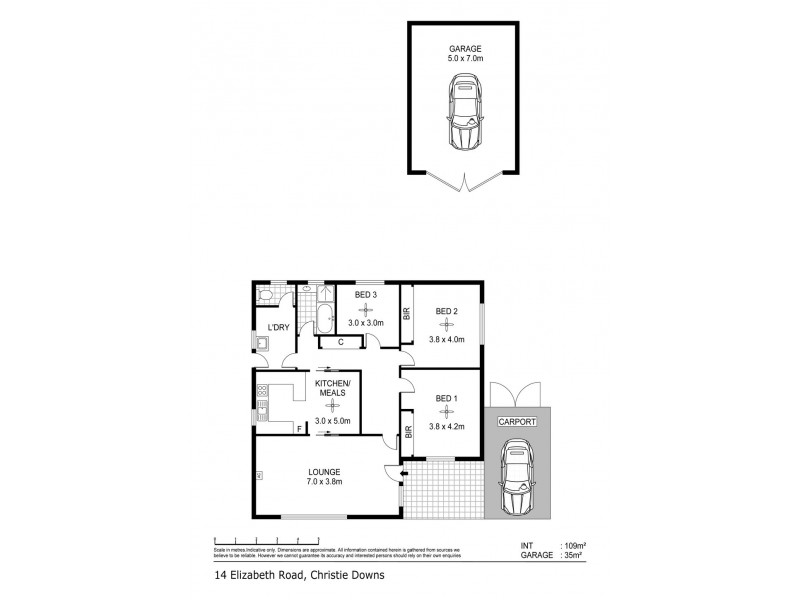 14 Elizabeth Road, Christie Downs SA 5164 Floorplan