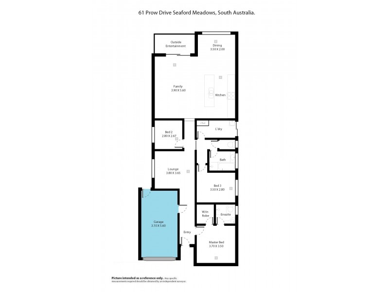 61 Prow Drive, Seaford Meadows SA 5169 Floorplan