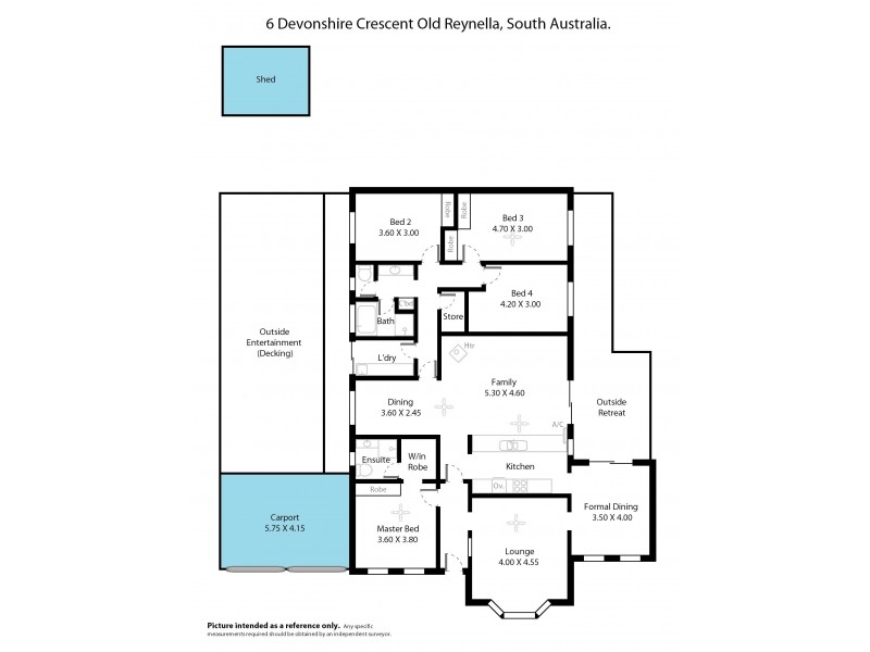 6 Devonshire Crescent, Old Reynella SA 5161 Floorplan