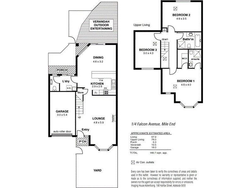 1/4 Falcon Ave, Mile End SA 5031 Floorplan