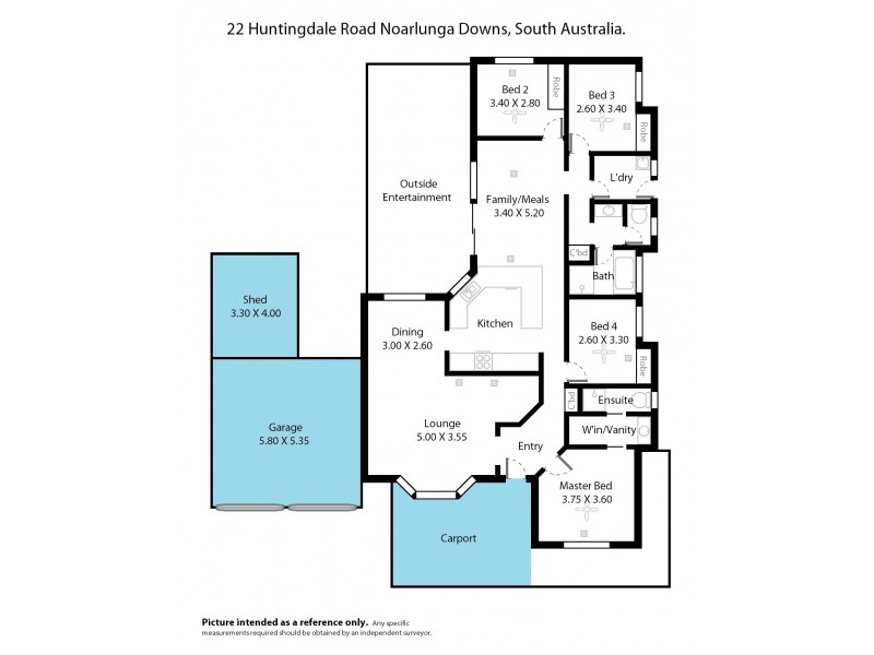 22 Huntingdale Road, Noarlunga Downs SA 5168 Floorplan