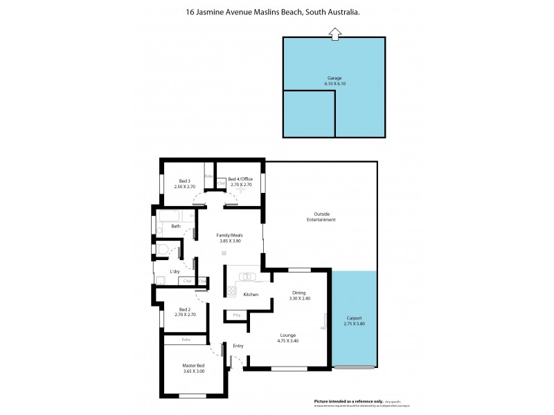 16 Jasmine Avenue, Maslin Beach SA 5170 Floorplan