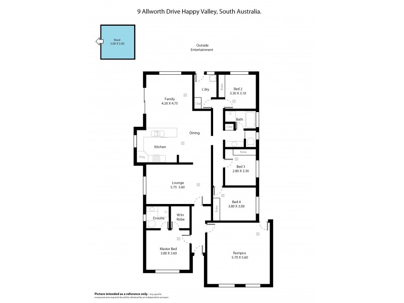 9 Allworth Drive, Happy Valley SA 5159 Floorplan