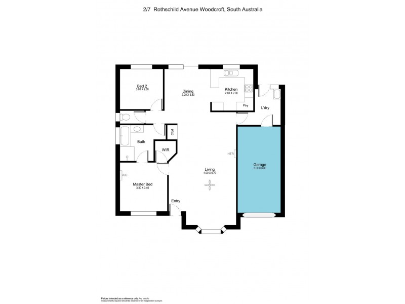 2/7 Rothschild Street, Woodcroft SA 5162 Floorplan