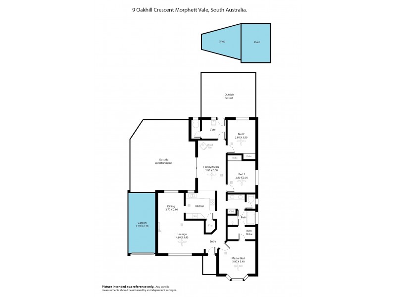 9 Oakhill Crescent, Morphett Vale SA 5162 Floorplan
