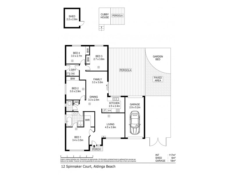 12 Spinnaker Court, Aldinga Beach SA 5173 Floorplan