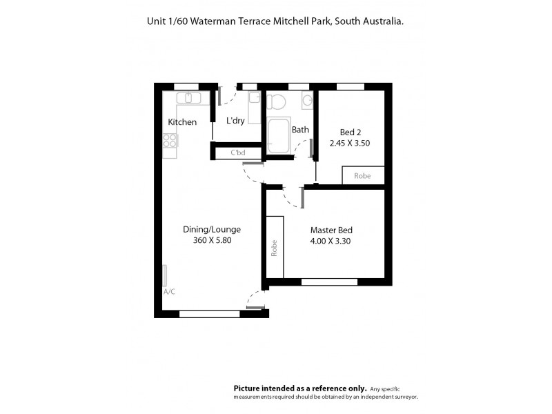 1/60 Waterman Terrace, Mitchell Park SA 5043 Floorplan