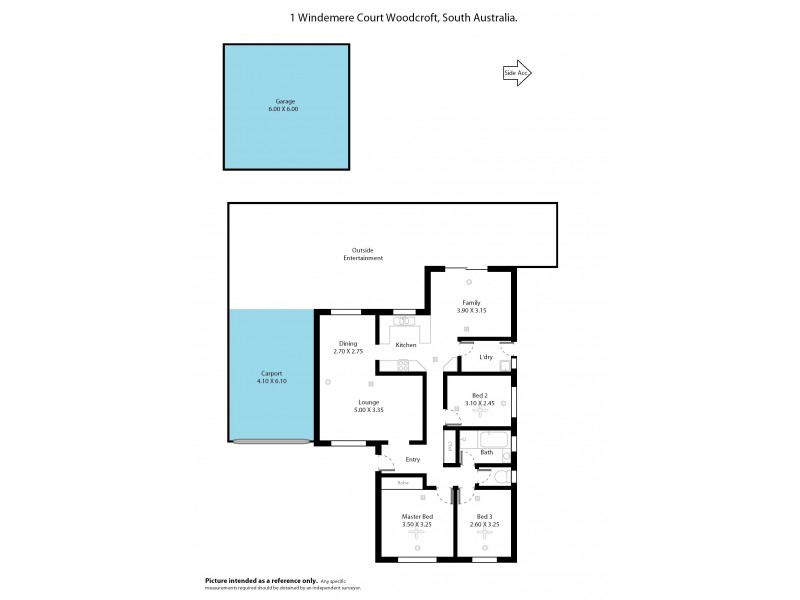 1 Windermere Court, Woodcroft SA 5162 Floorplan