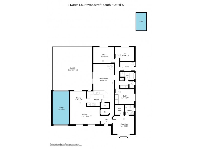 3 Dorita Court, Woodcroft SA 5162 Floorplan