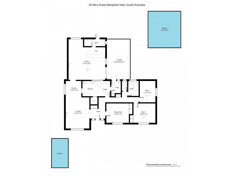 34 Alice Crescent, Morphett Vale SA 5162 Floorplan