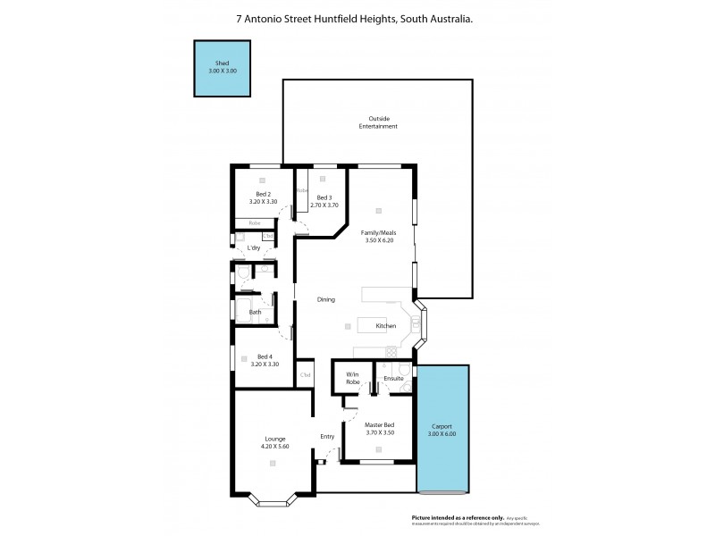 7 Antonio Street, Huntfield Heights SA 5163 Floorplan