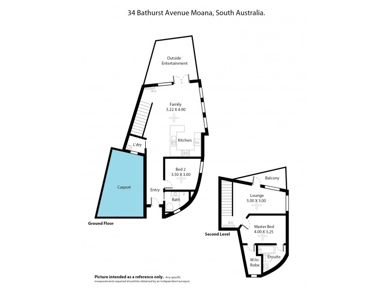 34 Bathurst Avenue, Moana SA 5169 Floorplan