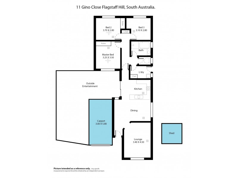 11 Gino Close, Flagstaff Hill SA 5159 Floorplan