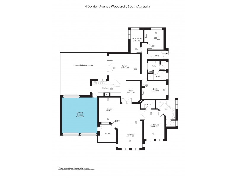 4 Dorrien Avenue, Woodcroft SA 5162 Floorplan