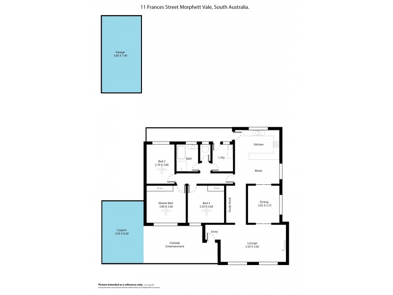 11 Frances Street, Morphett Vale SA 5162 Floorplan