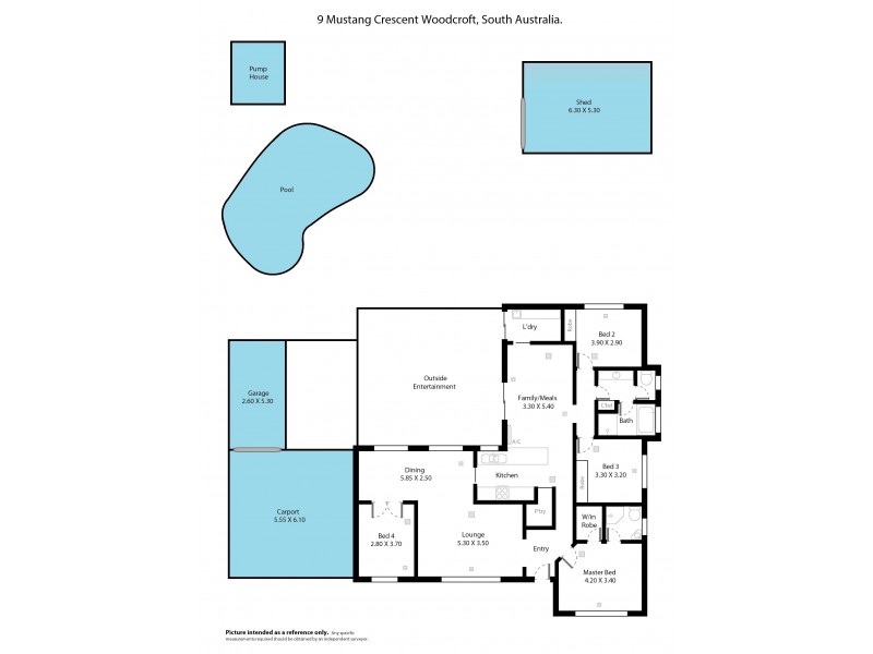 9 Mustang Crescent, Woodcroft SA 5162 Floorplan