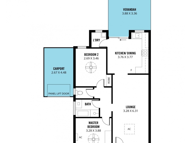 3/46 Fifth Avenue, Ascot Park SA 5043 Floorplan