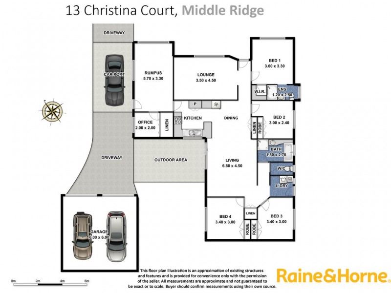 13 Christina Court, Middle Ridge QLD 4350 Floorplan