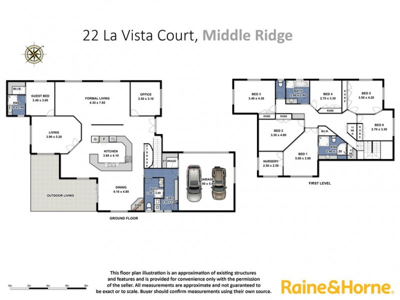 22 La Vista Court, Middle Ridge QLD 4350 Floorplan