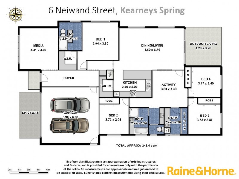 6 Neiwand Street, Kearneys Spring QLD 4350 Floorplan