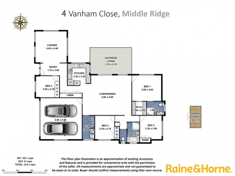 4 Vanham Close, Middle Ridge QLD 4350 Floorplan