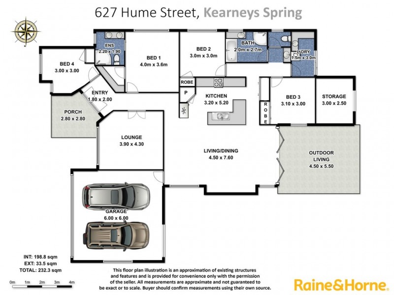 627 Hume Street, Kearneys Spring QLD 4350 Floorplan