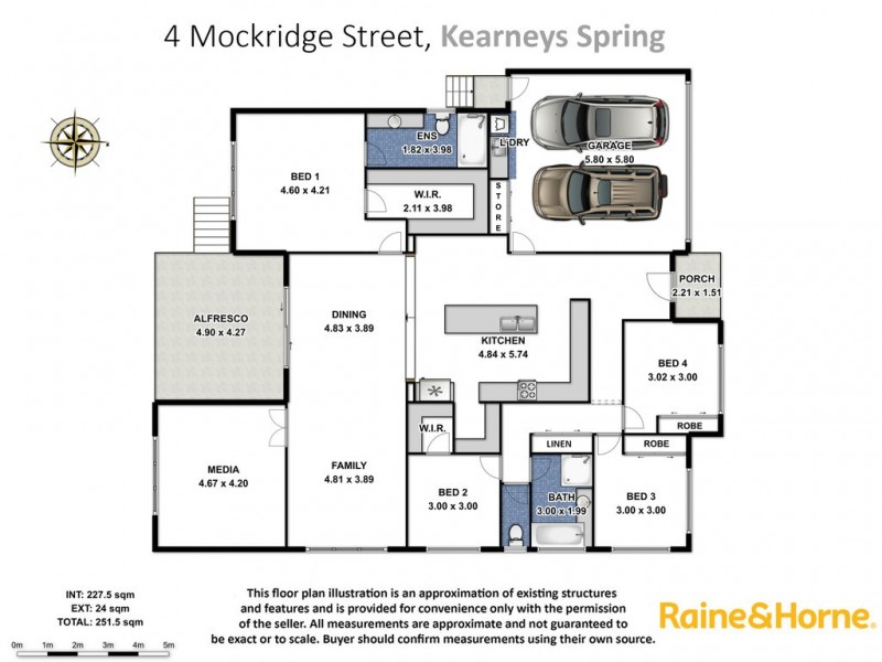 4 Mockridge St, Kearneys Spring QLD 4350 Floorplan